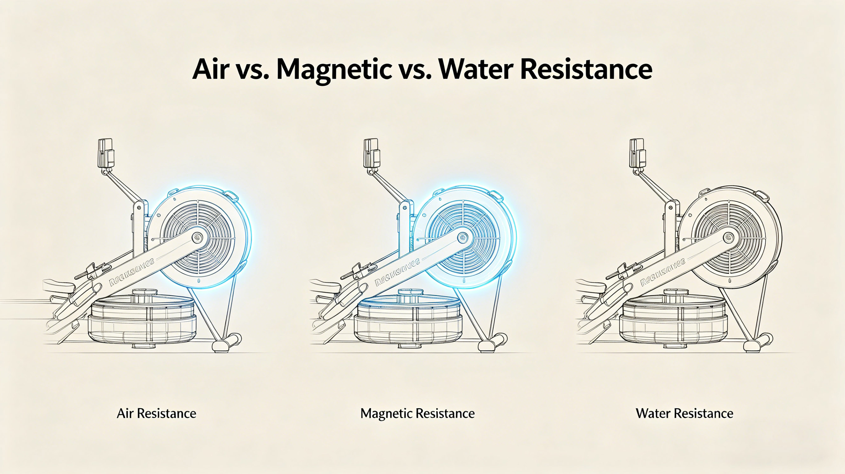 Air rowing machines (3)